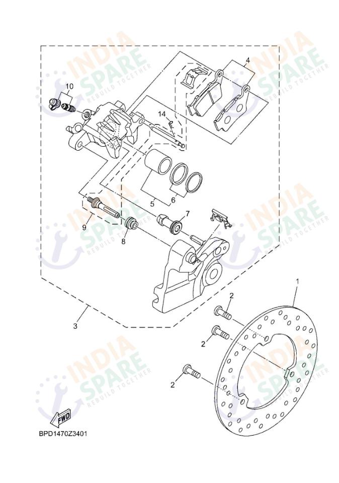 REAR BRAKE CALIPER